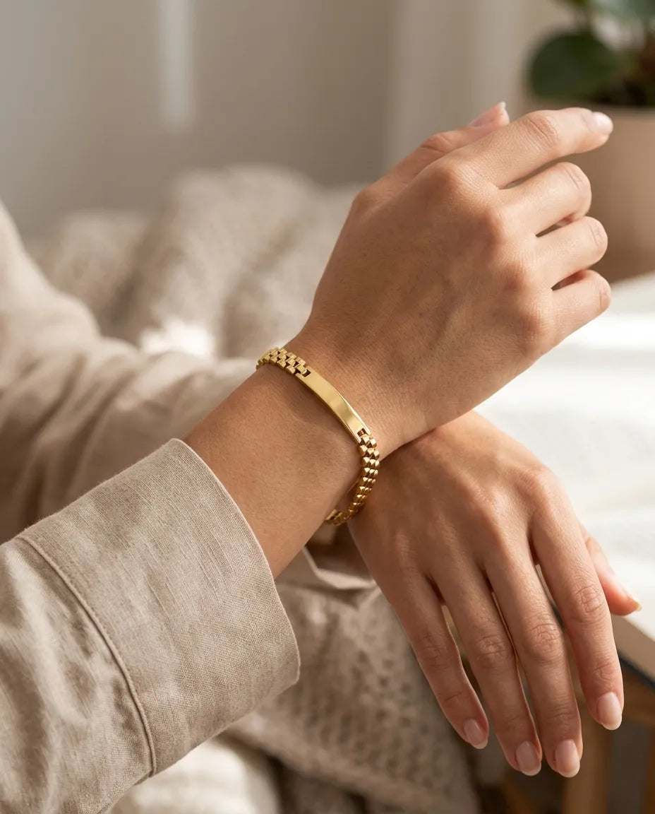 Jübile Bileklik – 316L Çelik 14K Altın Kaplama UNİSEX