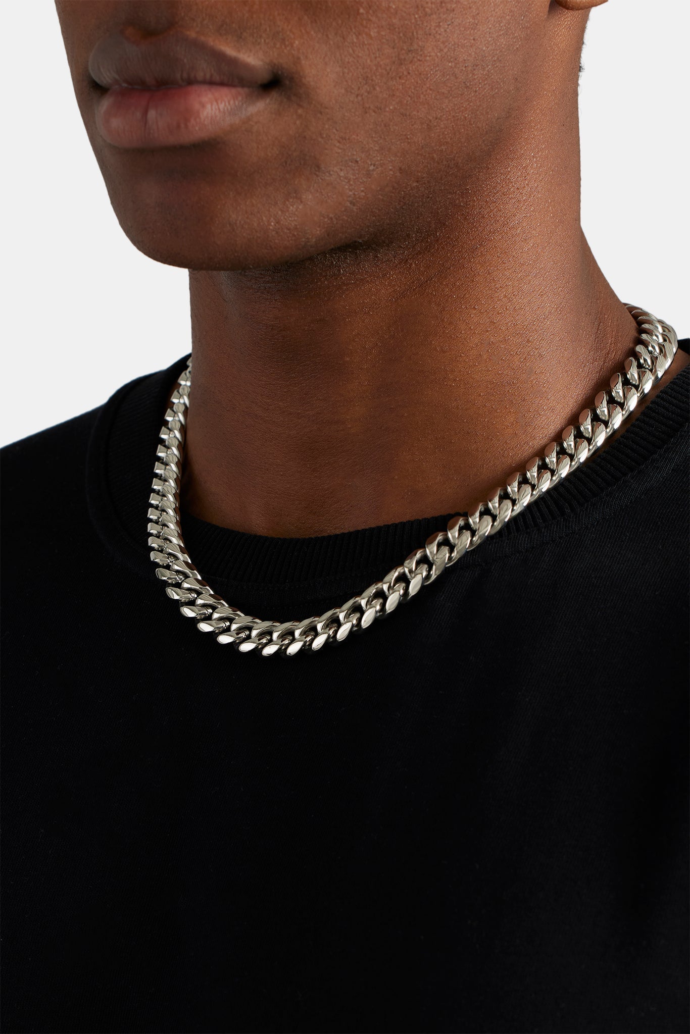 Miami Cuban Link Zincir - 12mm - Gümüş-Renk