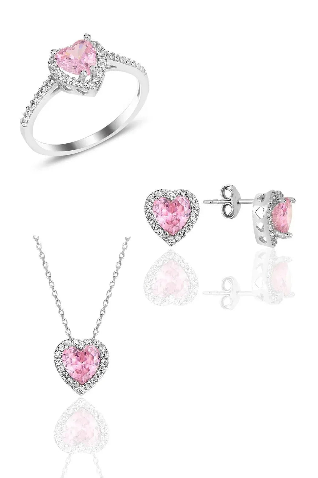 Kalp Set Pembe Işıltı