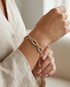 Two tone bileklik 14k Altın kaplama