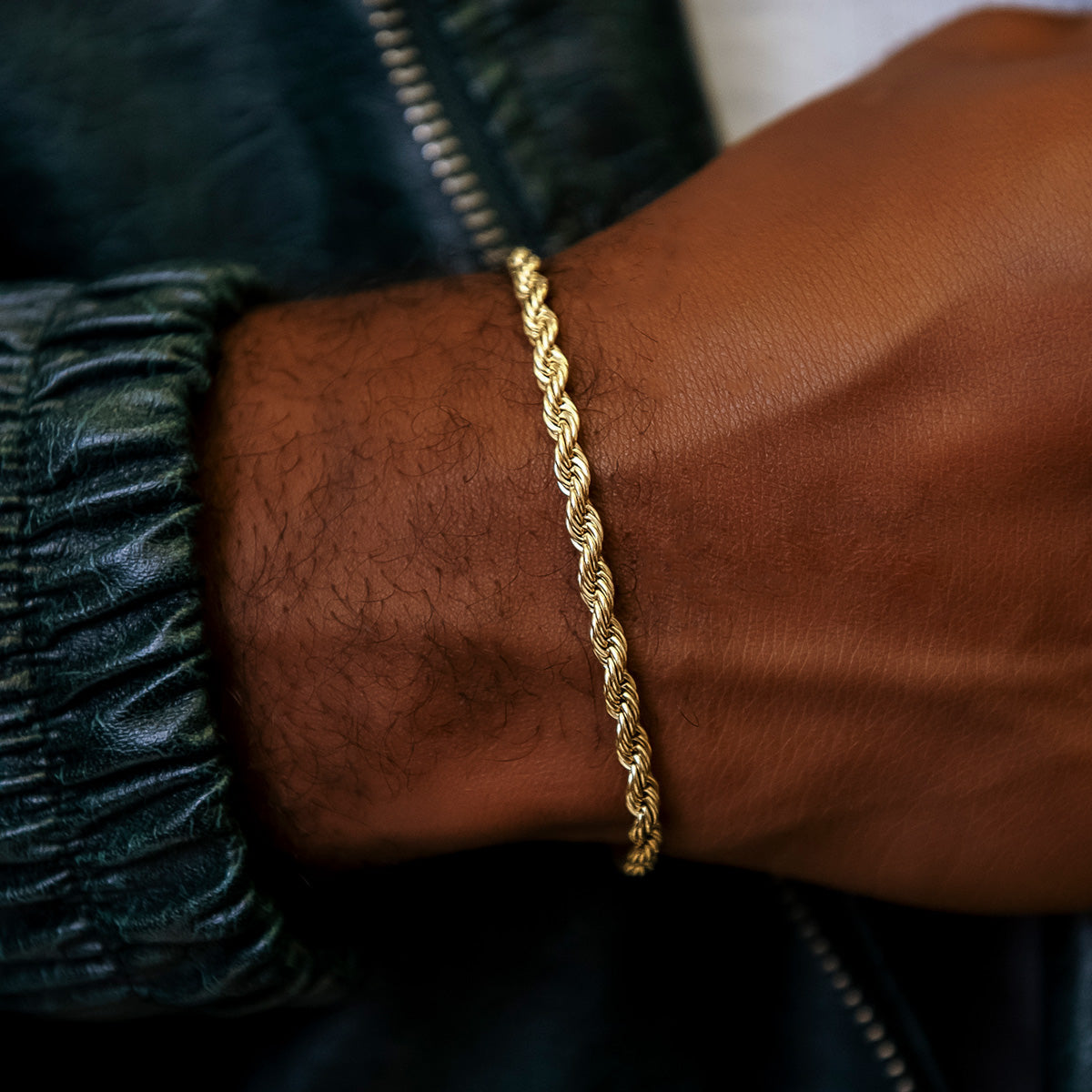 Rope Bracelet in Yellow Gold- 6mm