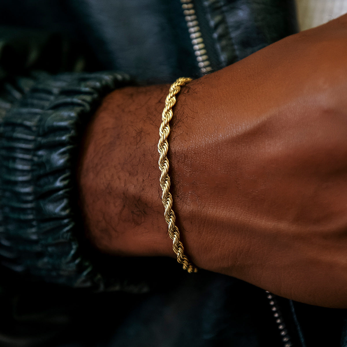 Rope Bracelet in Yellow Gold- 6mm
