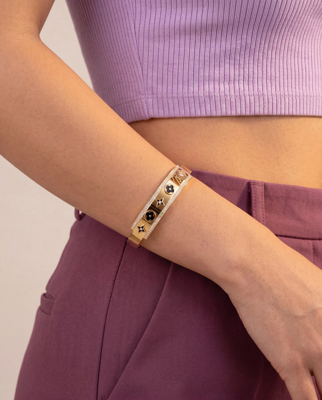 18k gold kaplama kelepçe