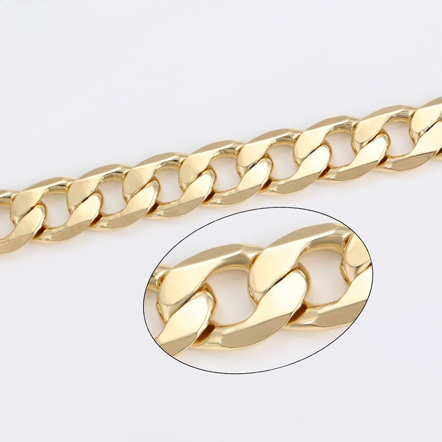 Premium 14K Gold Kaplama Paslanmaz Çelik Zincir Aksesuar