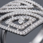Zirkon taşlı yüzük 18k kaplama