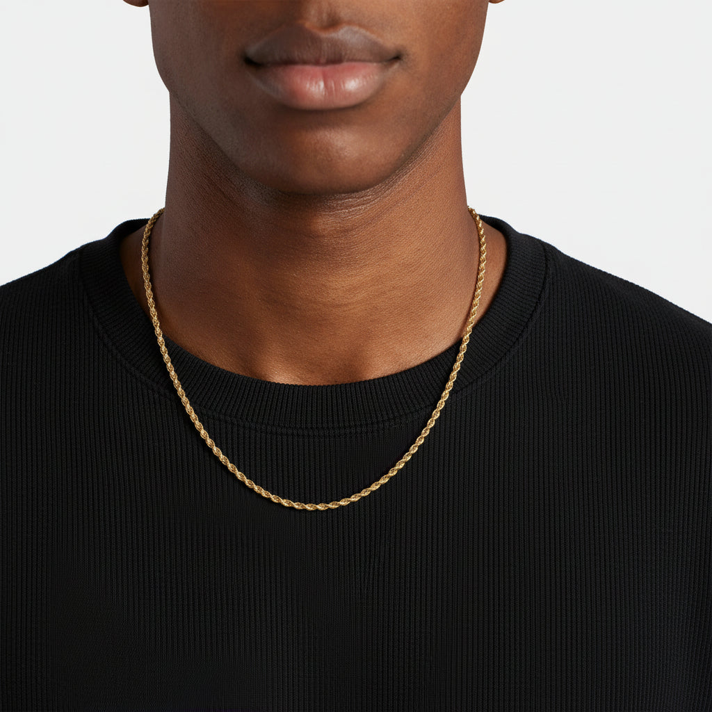 Rap Zincir - 3mm - Altın Kaplama