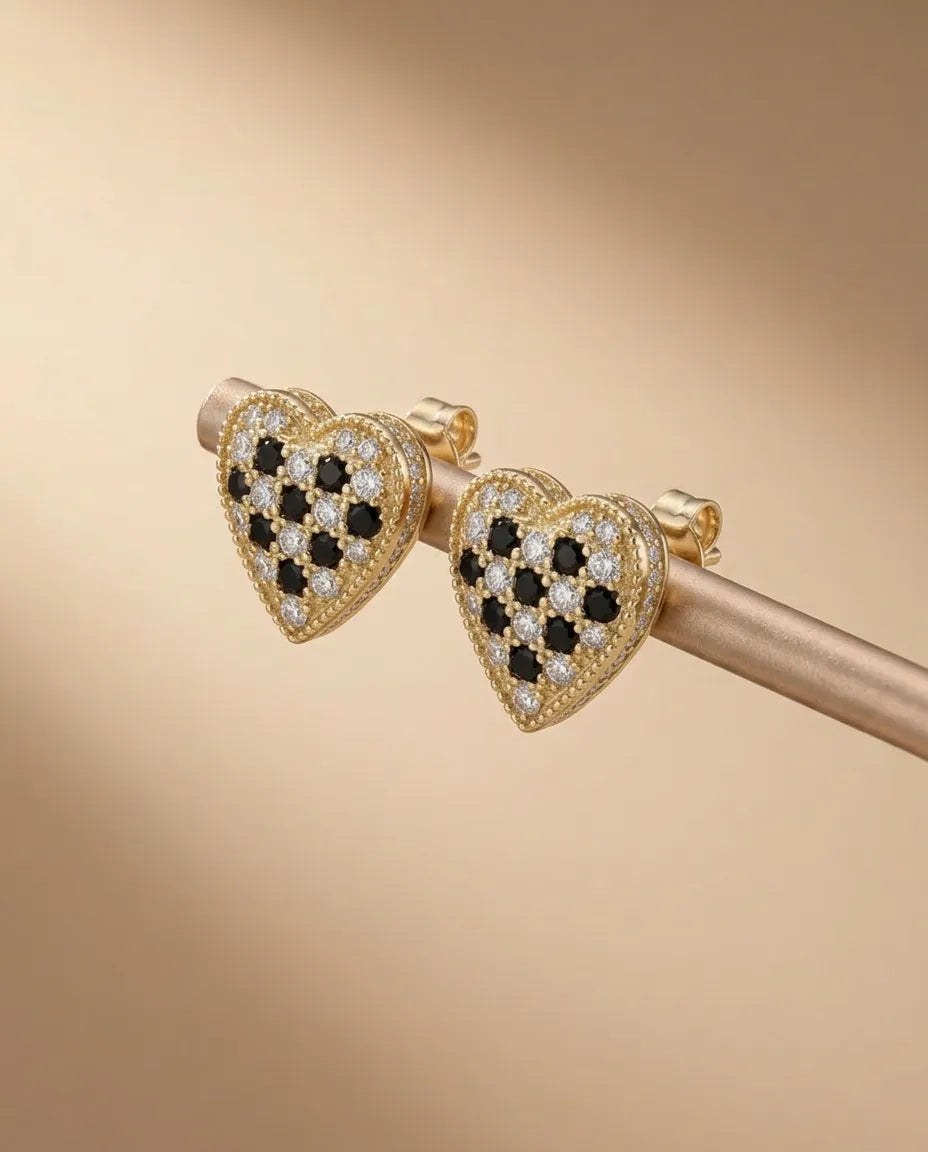 18K Altın Kaplama Zirkon Taşlı Küpe – Model KP-54