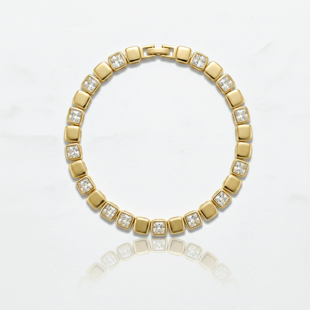 Günlük Şıklık: Suya Dayanıklı Zirkon Taşlı Çelik Bileklik