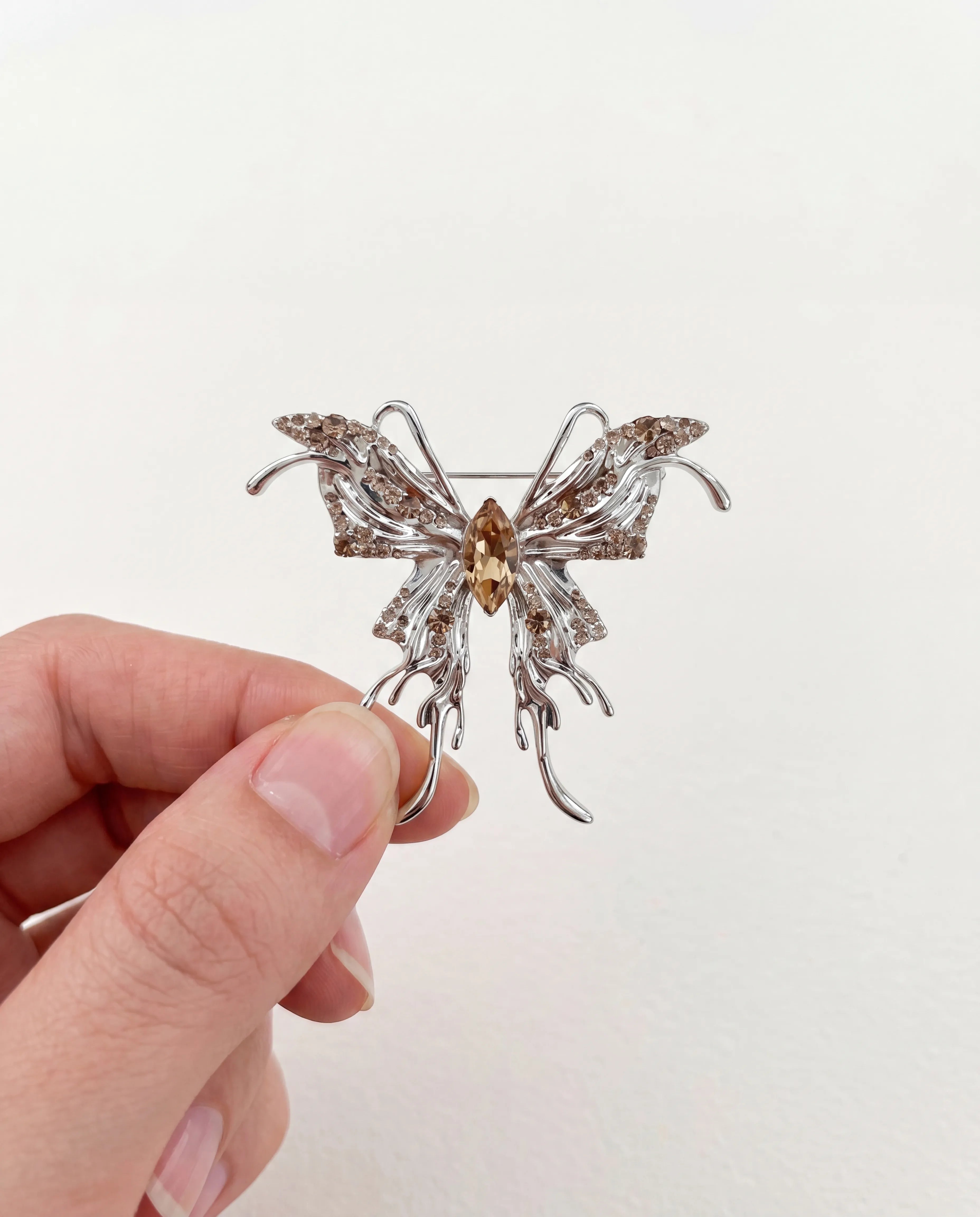 18K Gold Kaplama Mıhlama Zirkon Taşlı Broş