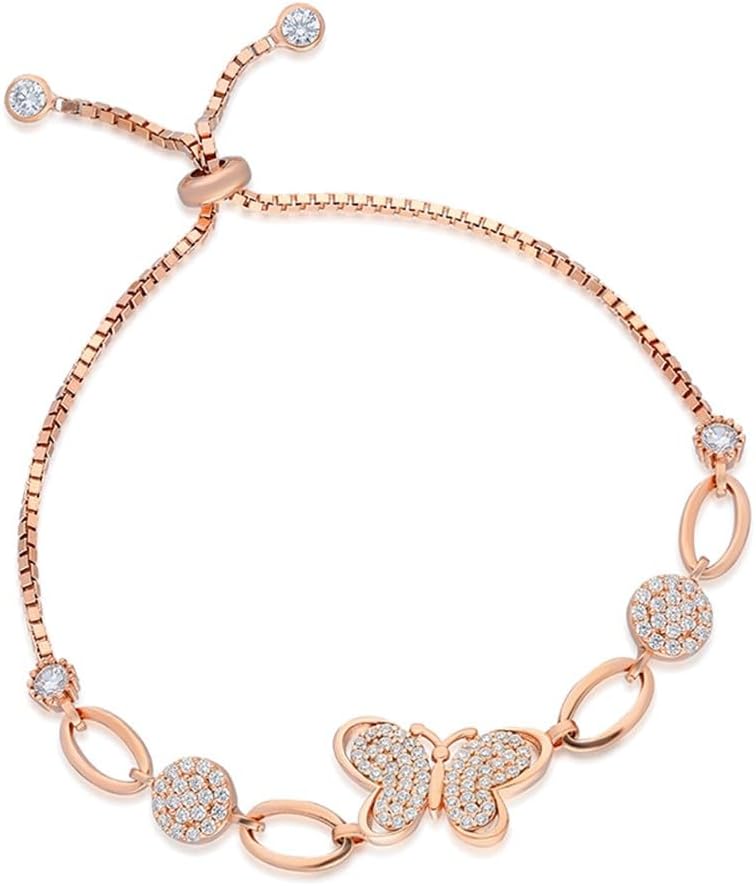 925 Ayar Asansörlü Kelebek Bileklik Kadın Gümüş Bileklik