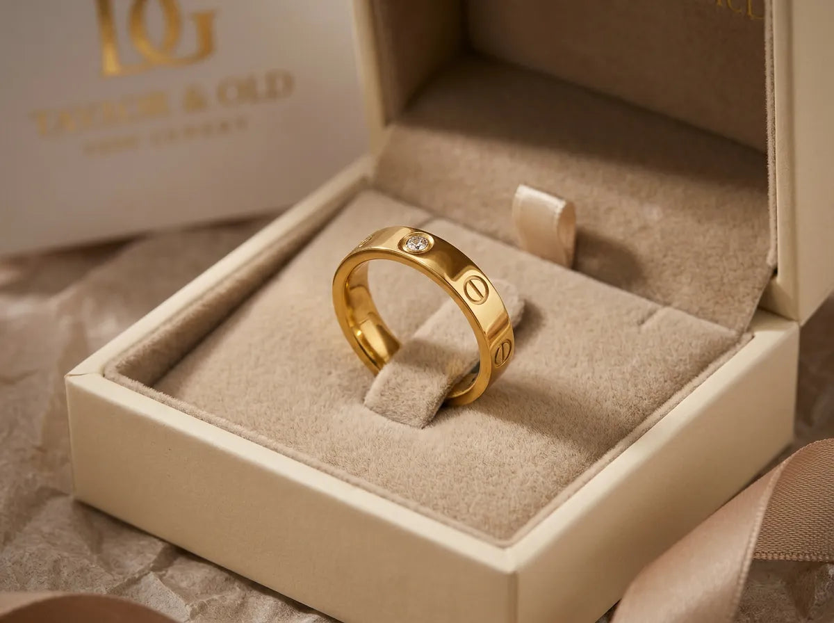 Lovv Çelik Yüzük Gold 14k Kaplama