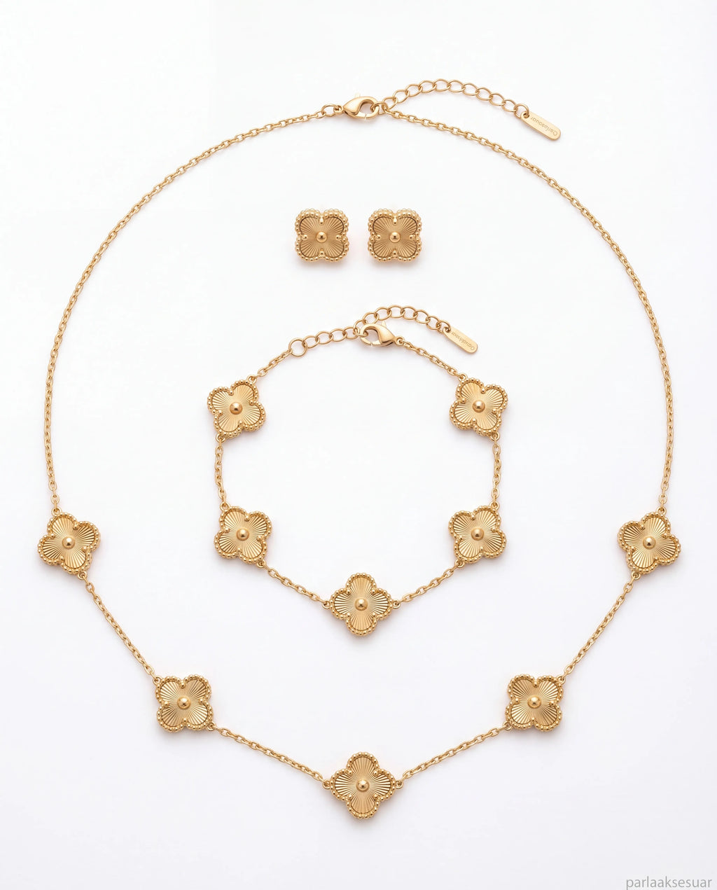 Yonca 3'lü Set - Kolye, Bileklik & Küpe (Kopya)