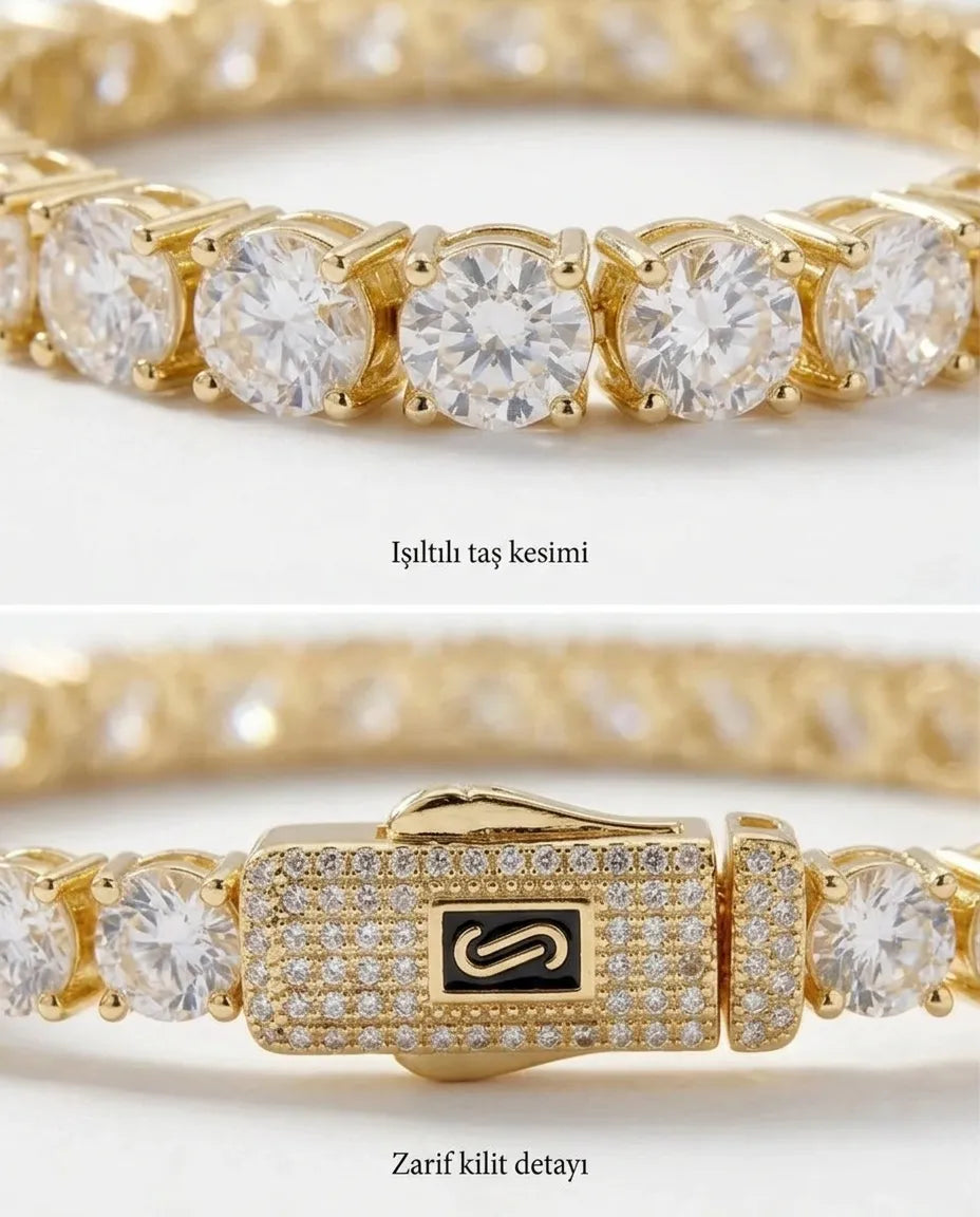 Zirkon Taşlı - premium bileklik