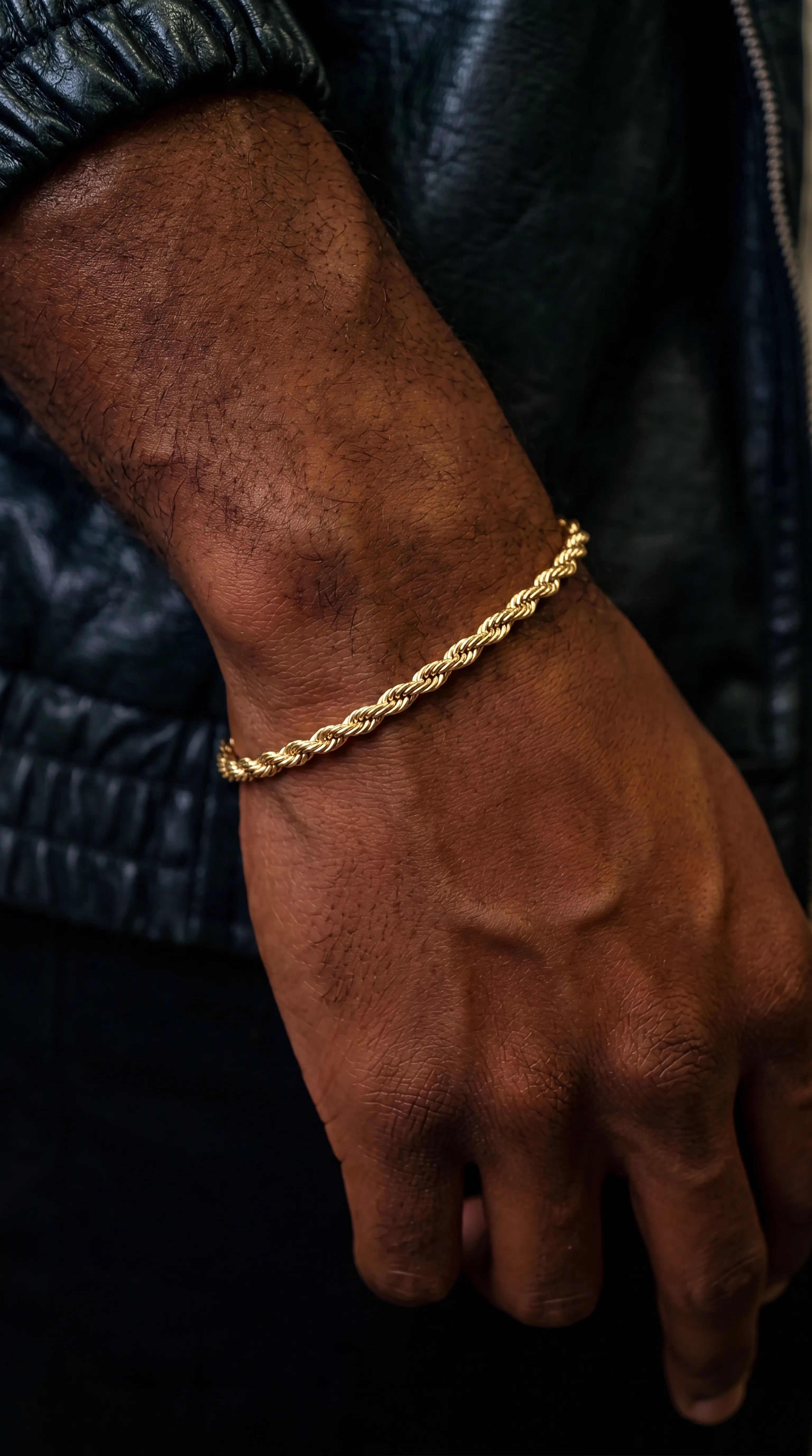 Rope Bracelet in Yellow Gold- 6mm