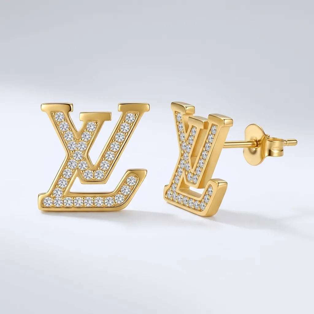 Lvv 18k Altın kaplama zirkon küpe