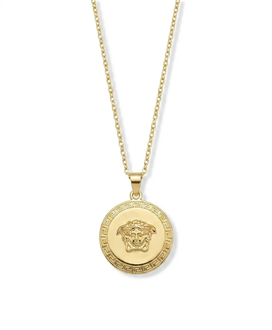 Zirkon Taşlı 14K Altın Kaplama Erkek Kolye 50 cm