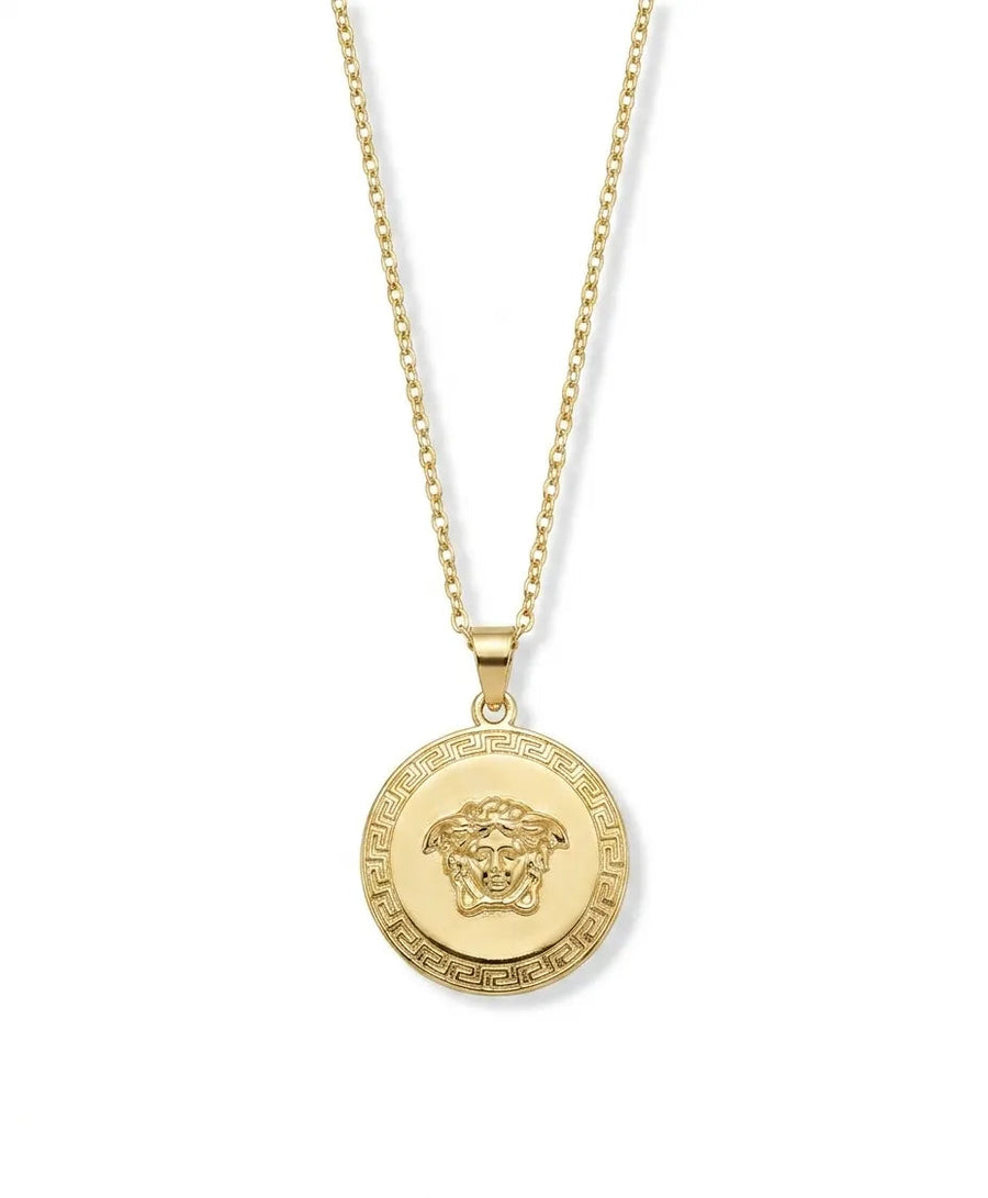 Zirkon Taşlı 14K Altın Kaplama Erkek Kolye 50 cm