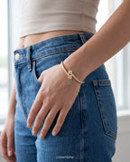 Yonca kelepçe 18k gold kaplama