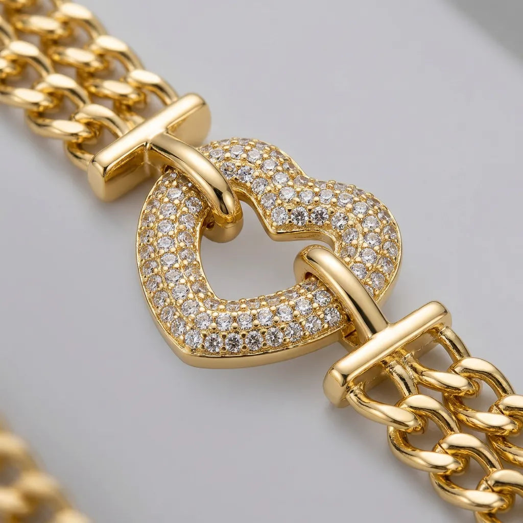 Parla Aksesuar Erkek Halat Kolye Çelik 14K Altın Kaplama 6mm