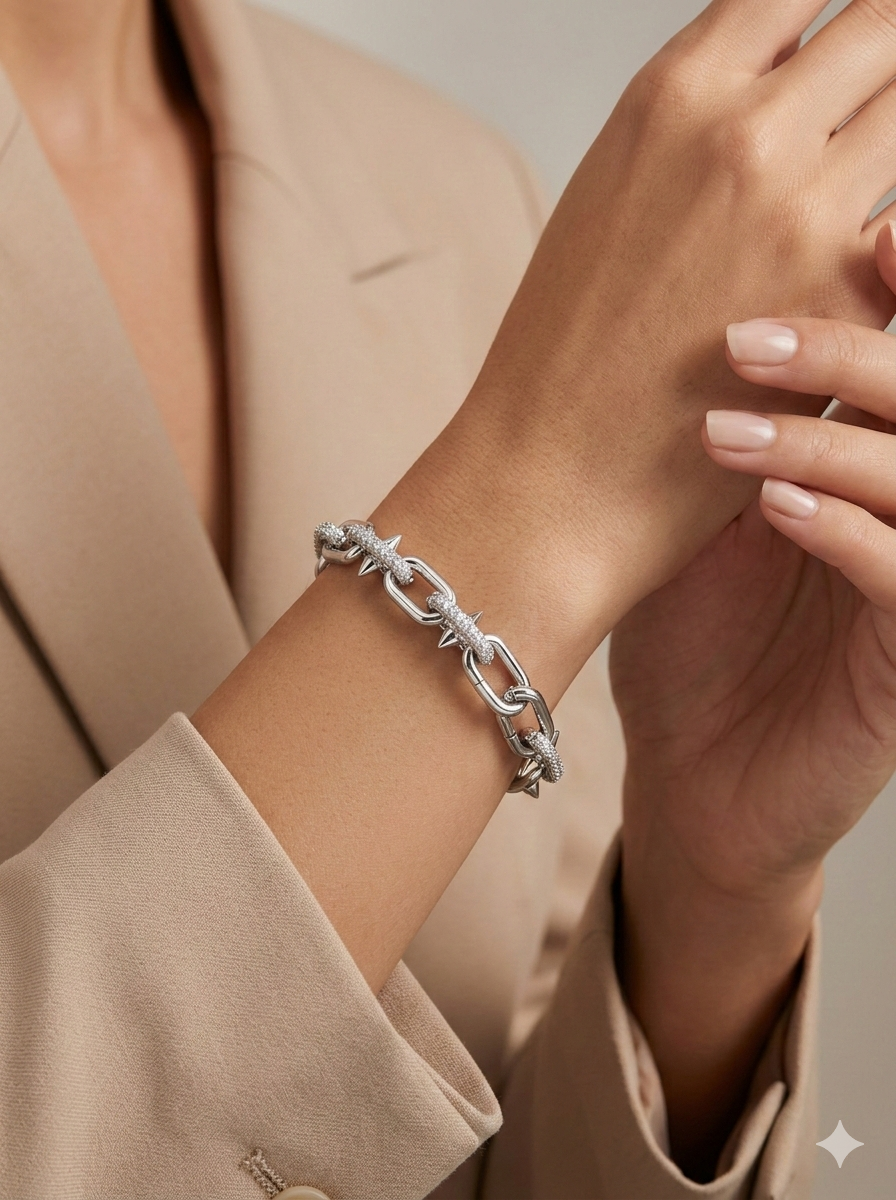 Montür Mıhlama İşçilikli Kararmaz Bileklik