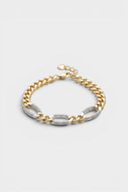 Two tone bileklik 14k Altın kaplama