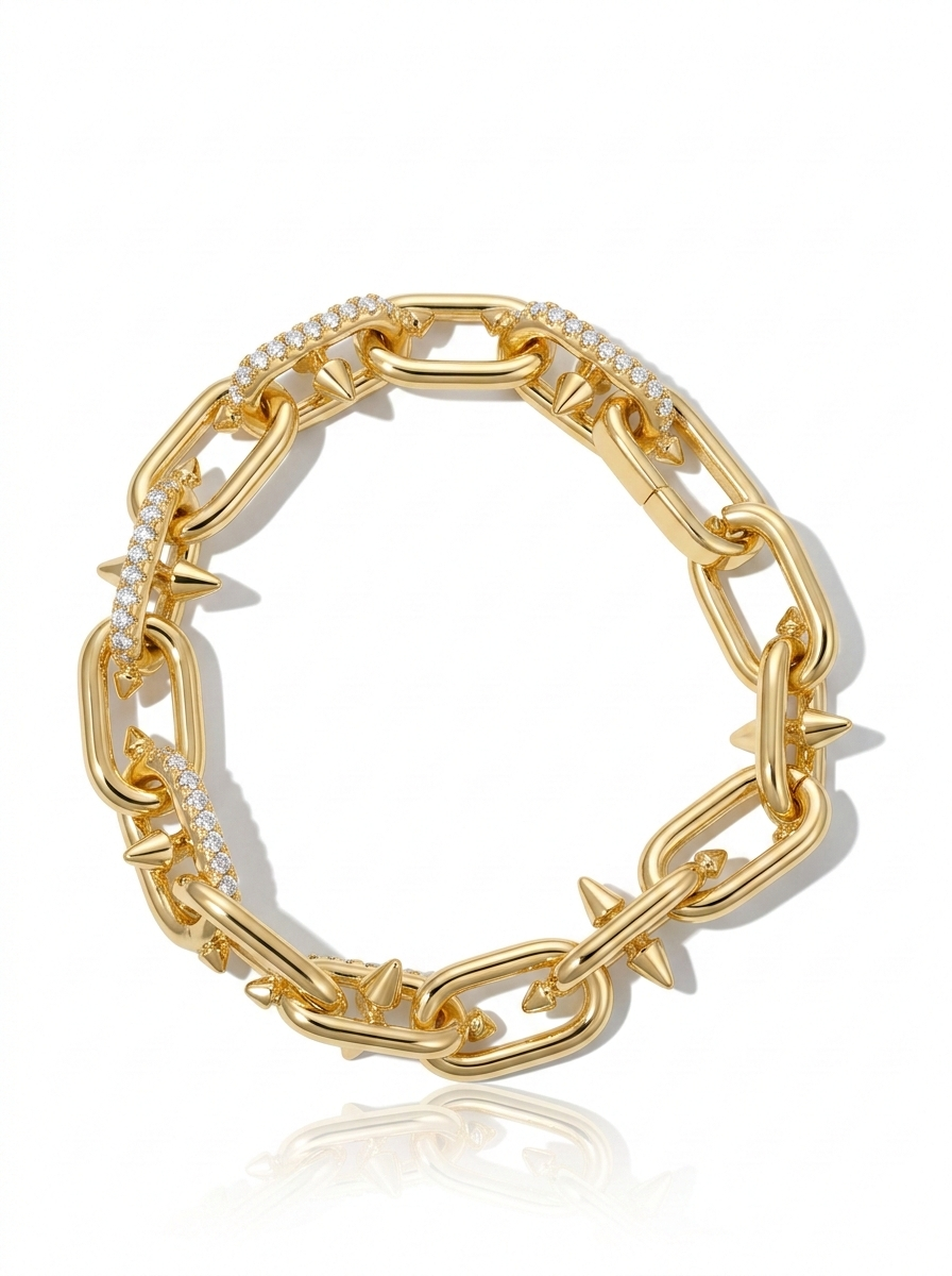 Montür Mıhlama İşçilikli Kararmaz Bileklik