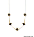 Yonca Kolye-Gold-Siyah