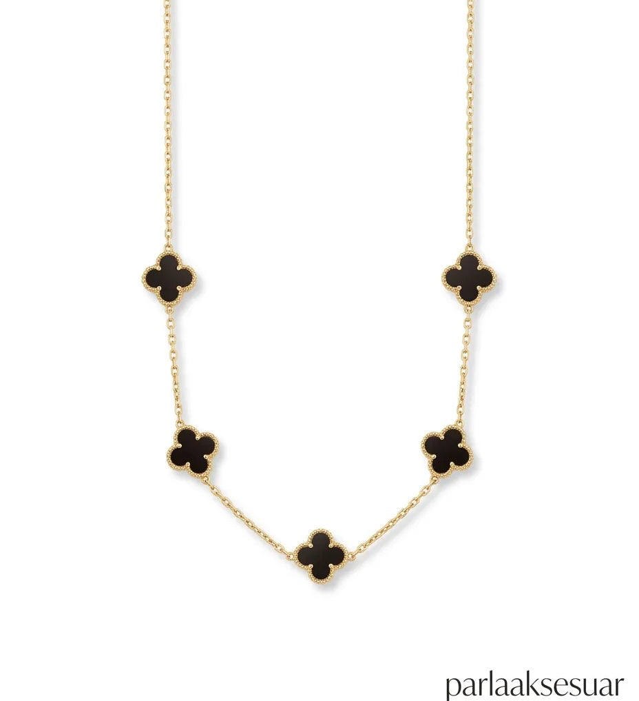 Yonca Kolye-Gold-Siyah