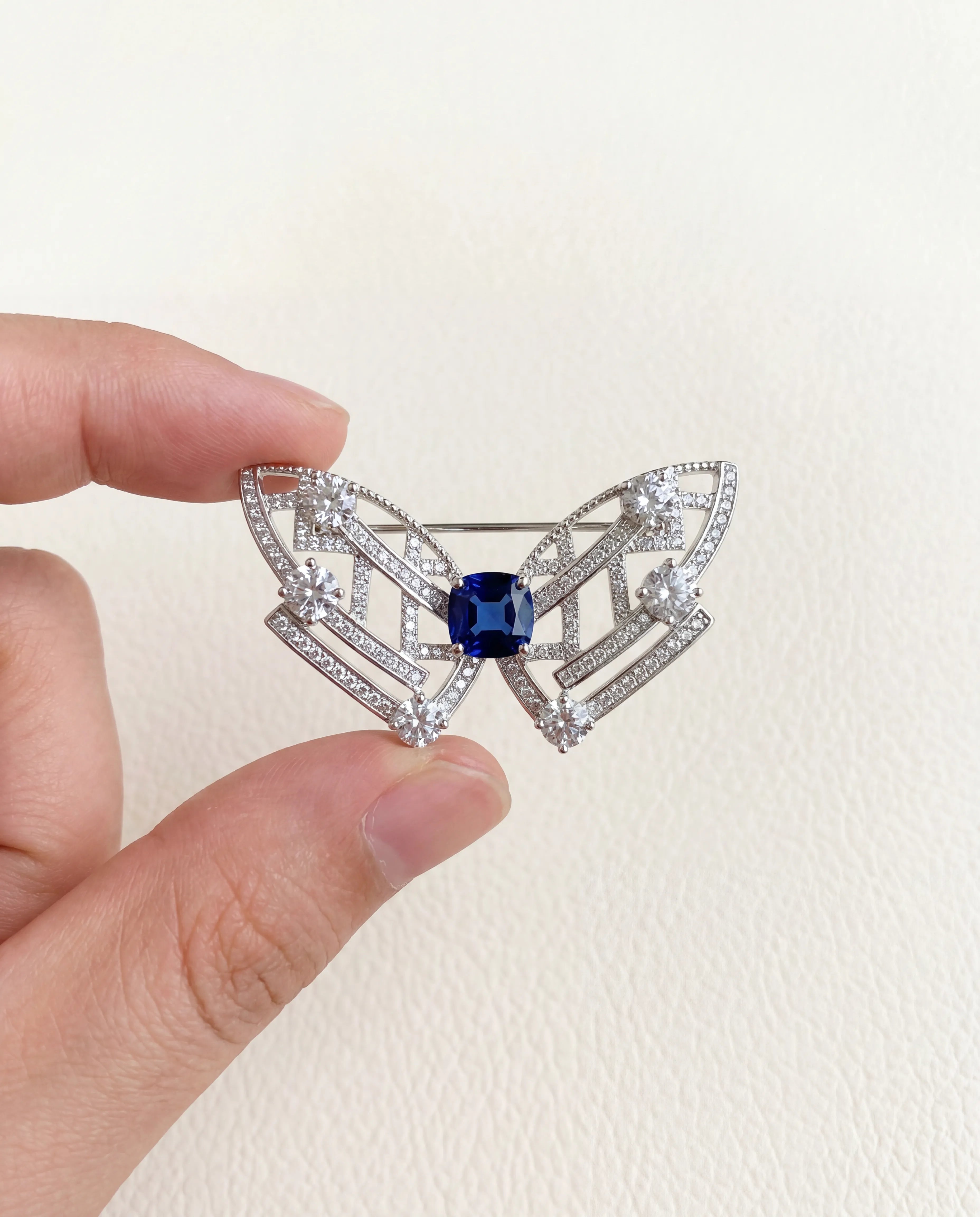 18K Gold Kaplama Mıhlama Zirkon Taşlı Broş