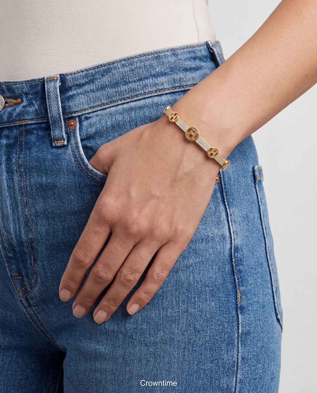 Her 18k gold kaplama kelepçe