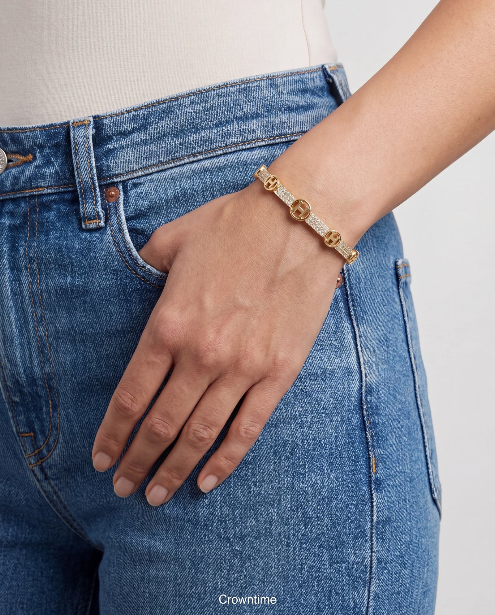Her 18k gold kaplama kelepçe