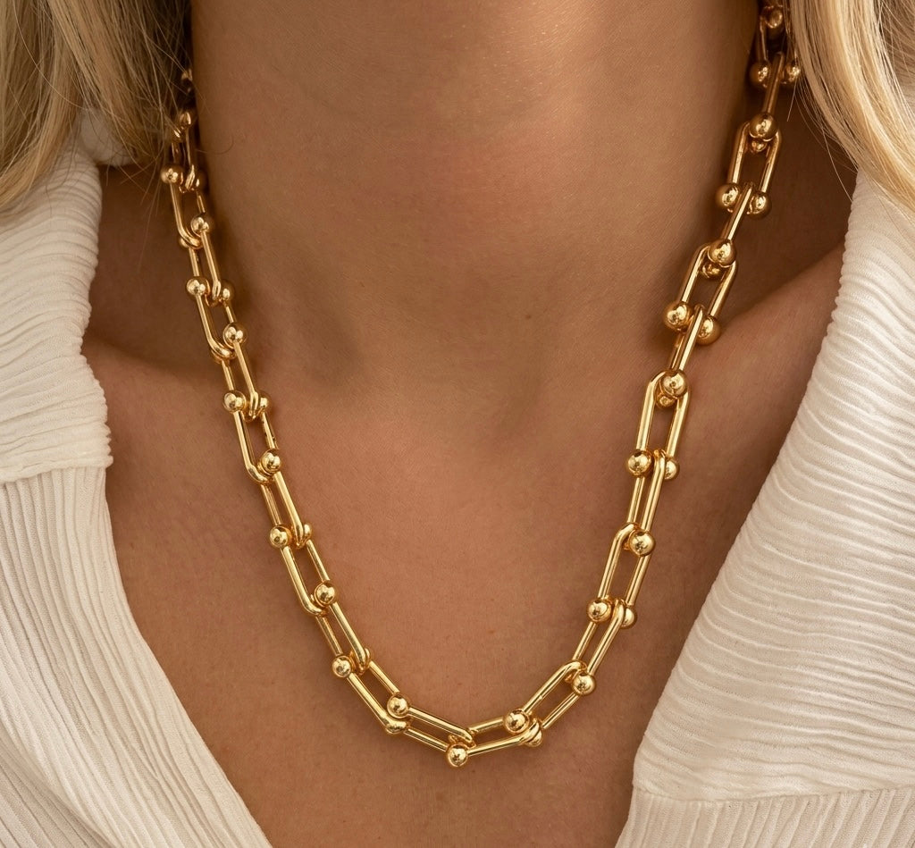 ÇELİK A KALİTE VİP T-FNY KOLYE  45 cm