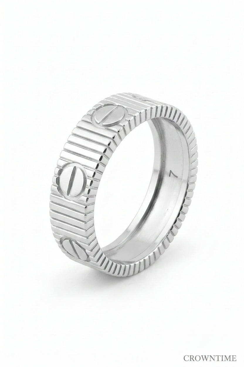 Yeni Lovv Çelik Yüzük White Gold 14k Kaplama (Taşsız)