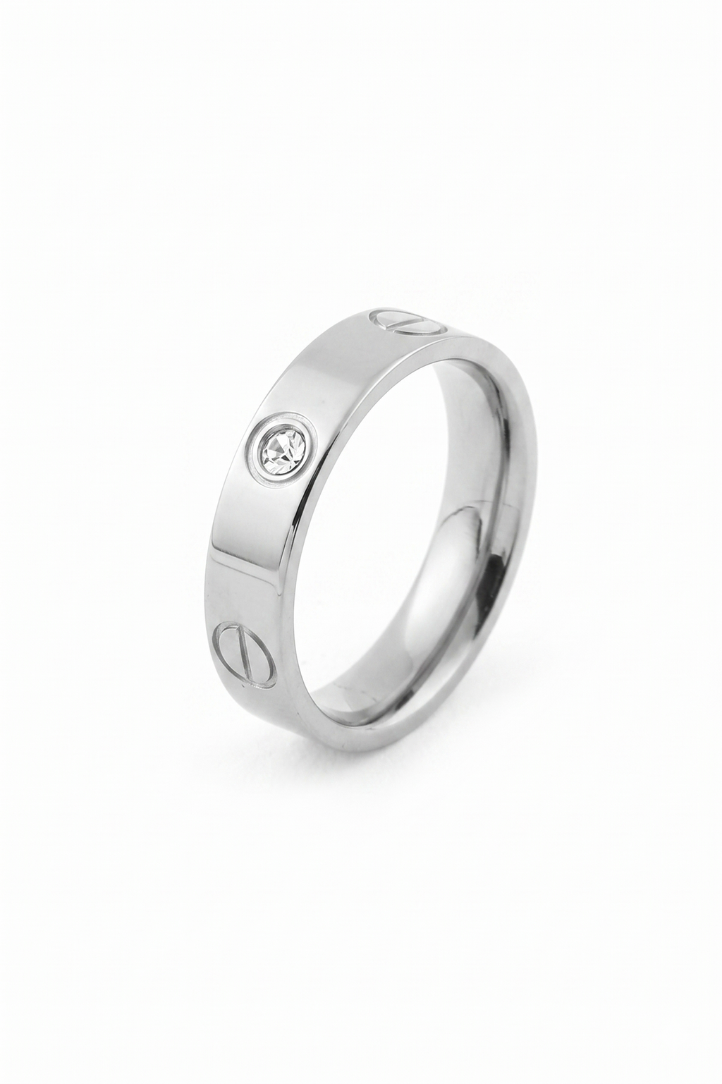 Lovv Çelik Yüzük White Gold 14k Kaplama