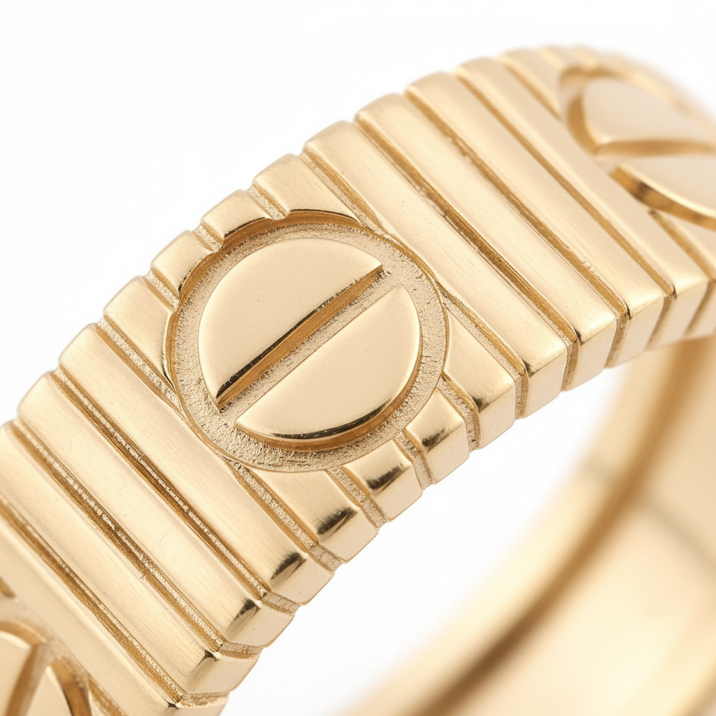 Yeni-Lovv Çelik Yüzük Gold 14k Kaplama