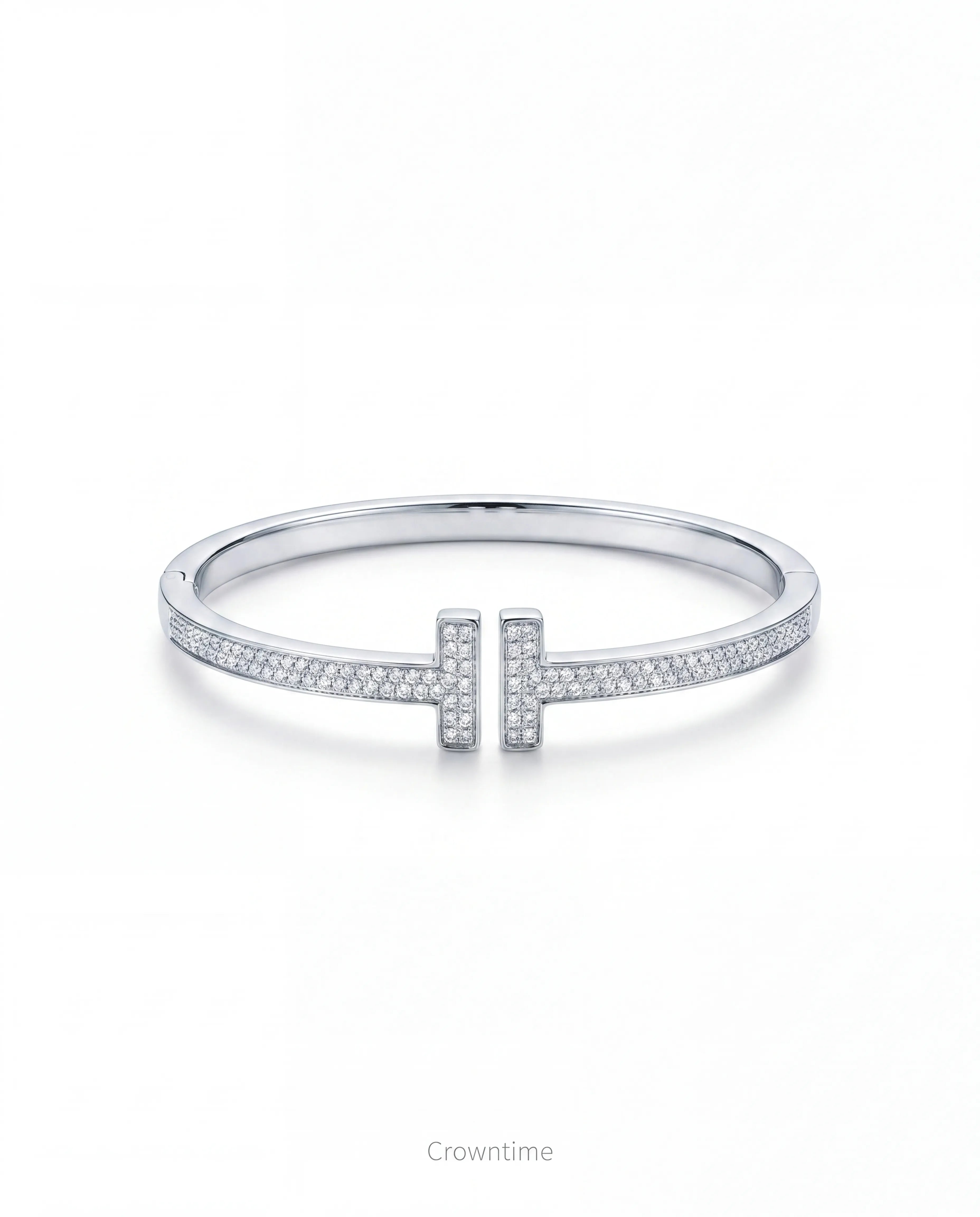 TF kelepçe 18k white  gold kaplama
