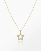 Star zirkon taşlı kolye