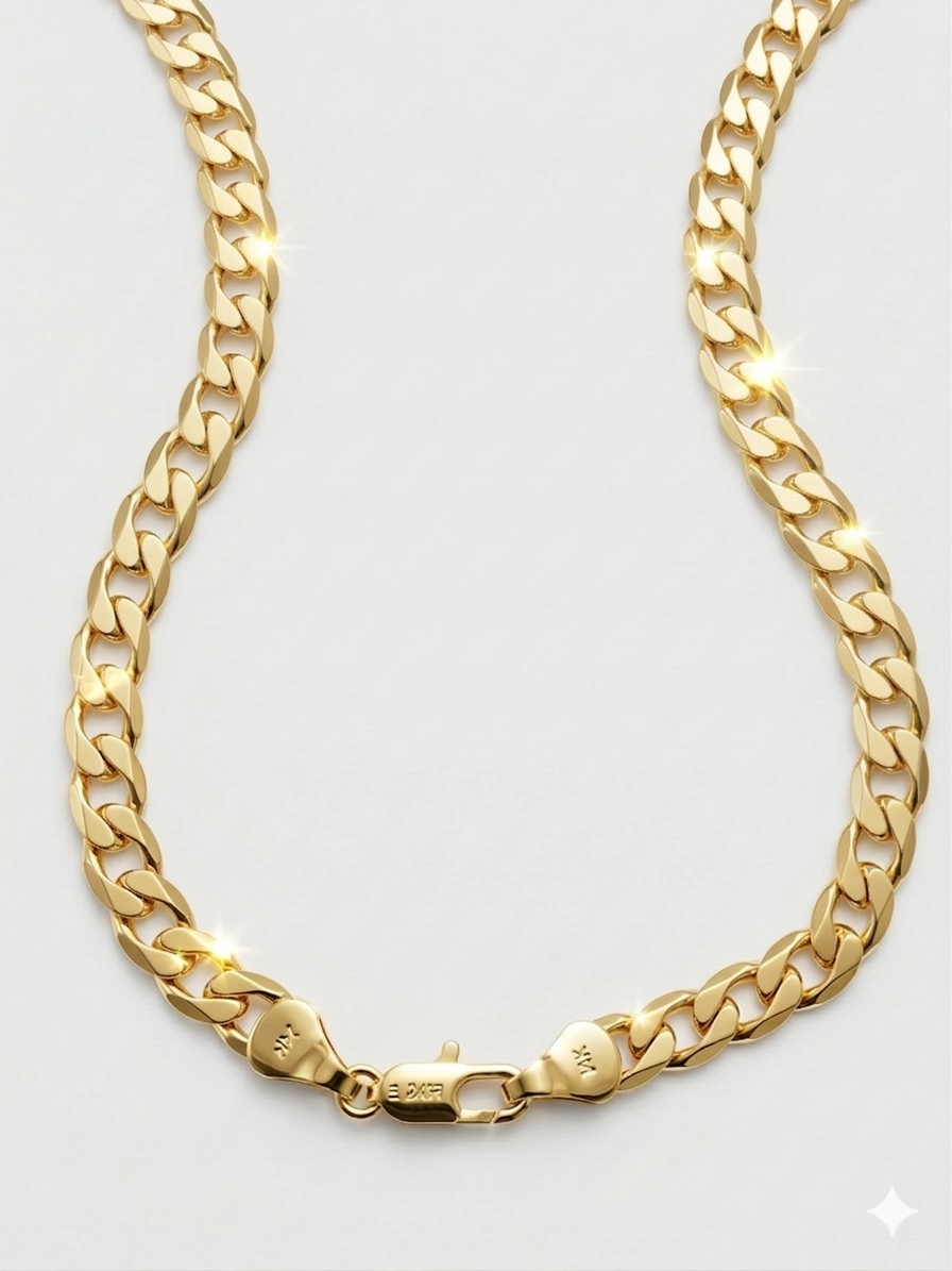 Premium 14K Gold Kaplama Paslanmaz Çelik Zincir Aksesuar