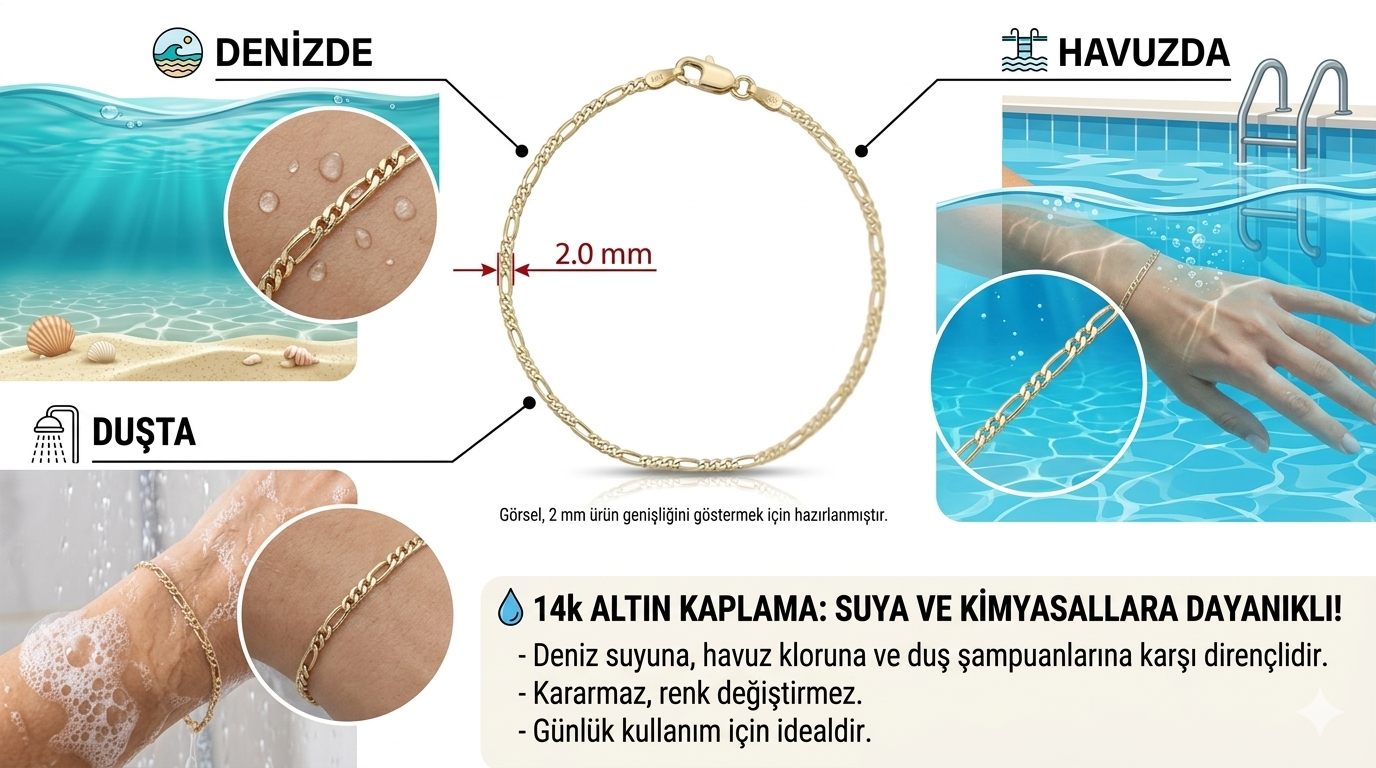 Figaro+Premium 2Li Set Kombin Bileklik UniSex