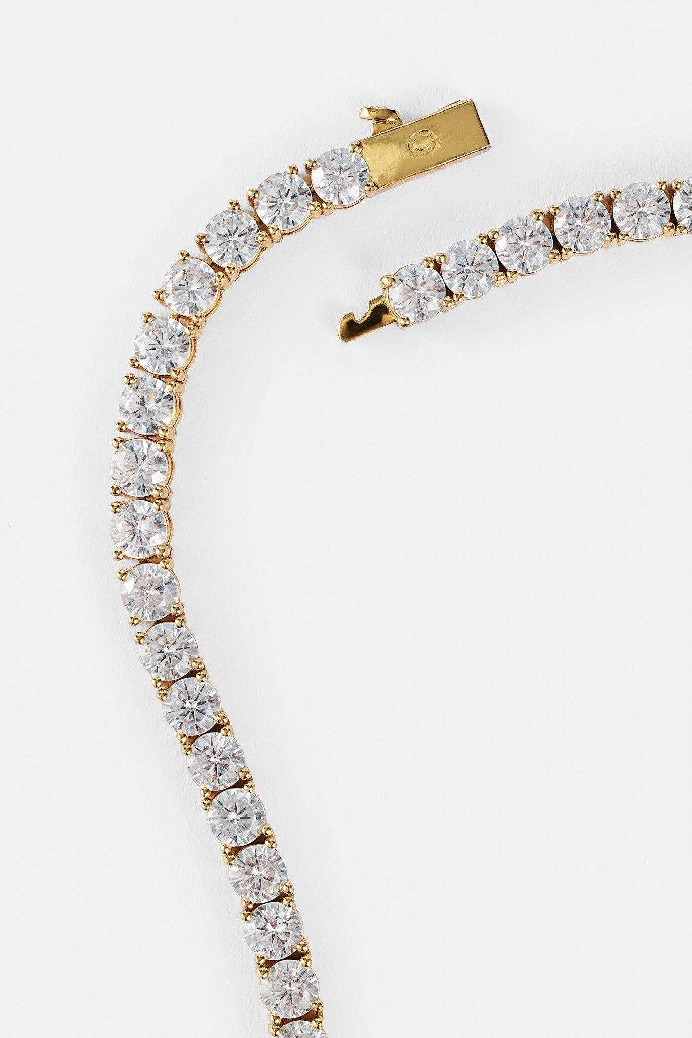 Kadın 5mm Tenis Zinciri - Altın