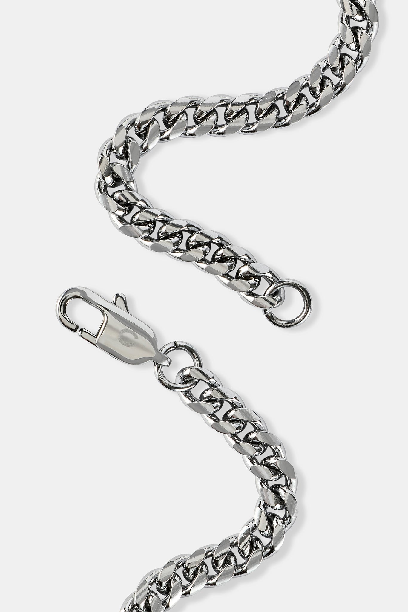 Miami Cuba Kolye- 5mm - Gümüş-Renk