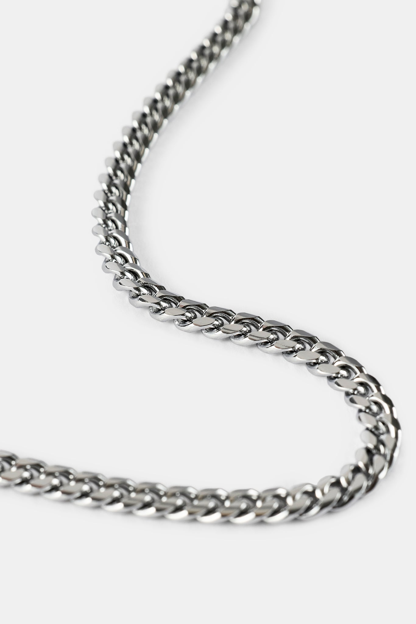 Miami Cuba Kolye- 5mm - Gümüş-Renk