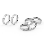 Lovv Çelik Yüzük White Gold 14k Kaplama (Taşsız)