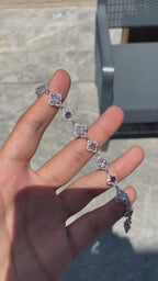 Lüks Zirkon mıhlama Taşlı Çelik Takı 14k Altın kaplama
