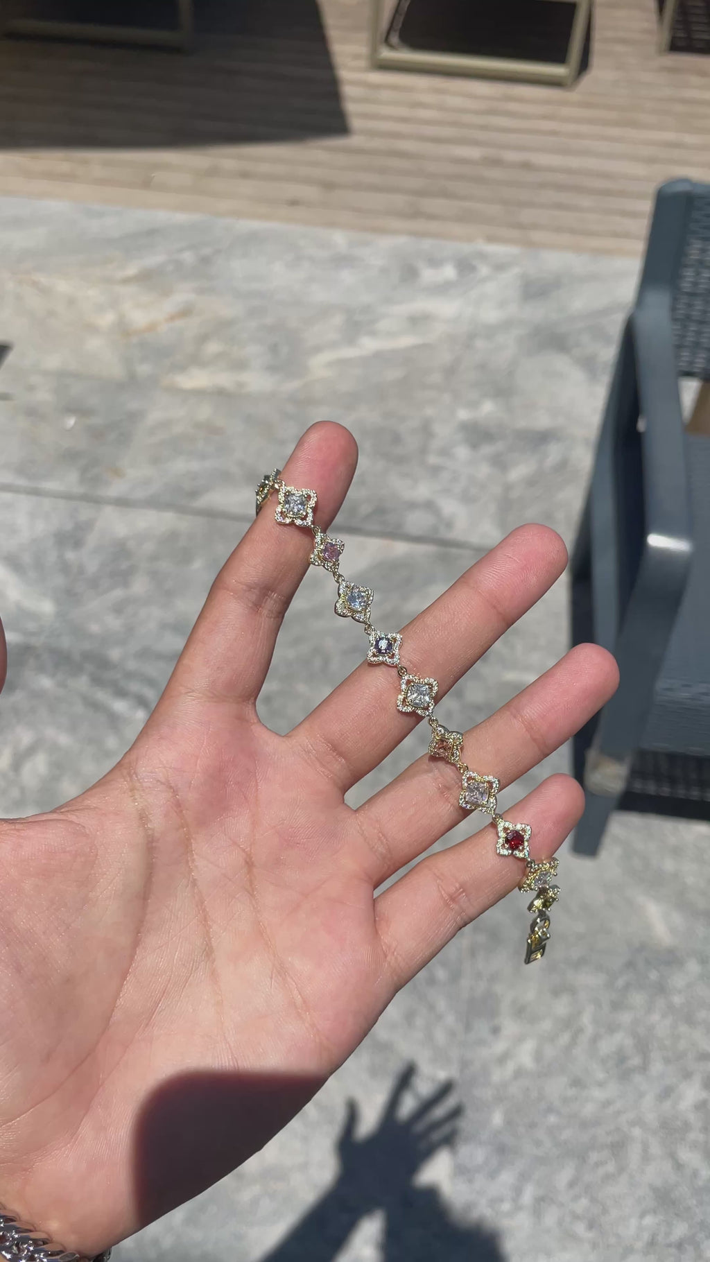 Lüks Zirkon mıhlama Taşlı Çelik Takı 14k Altın kaplama
