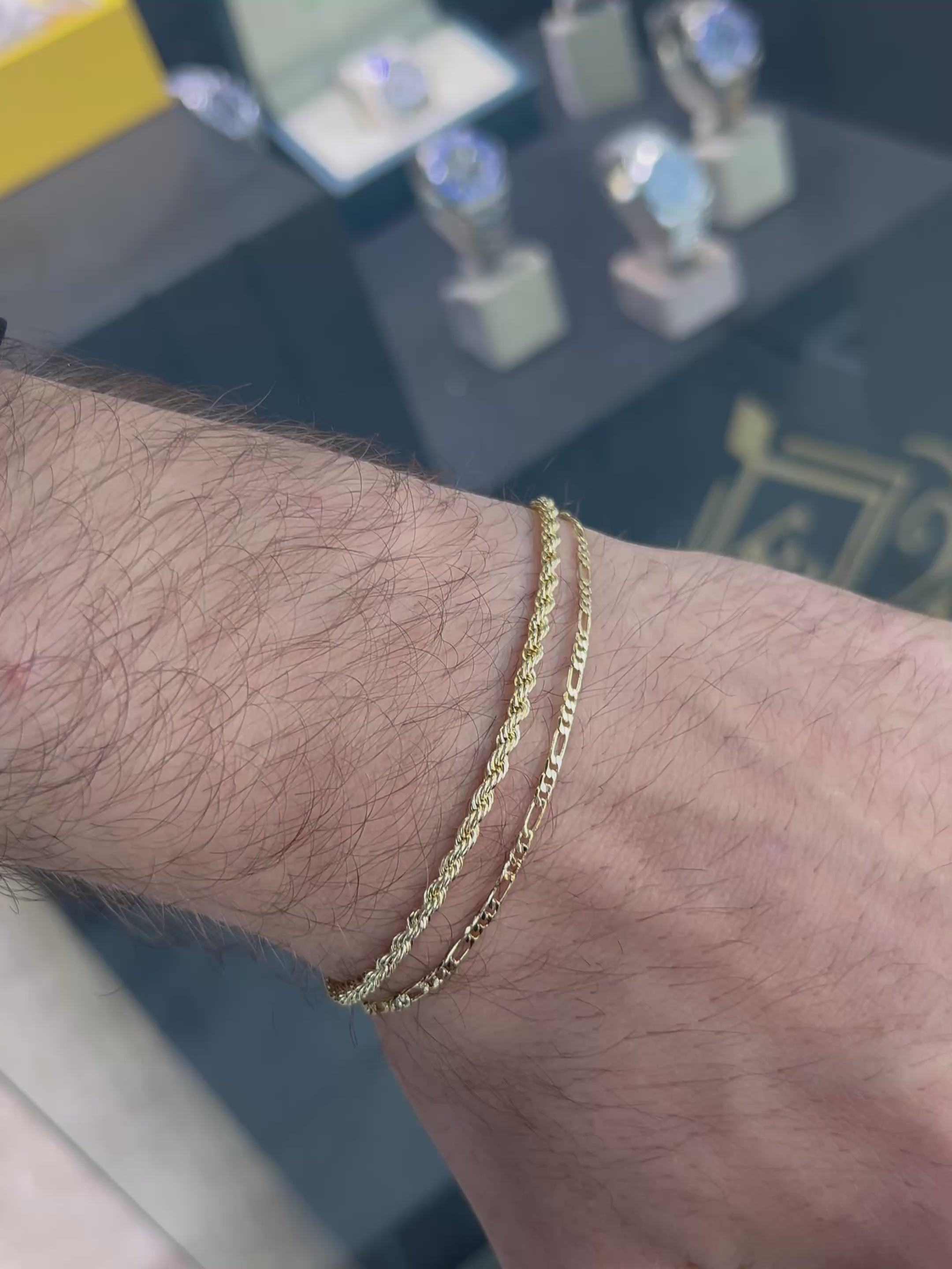 Halat+Figaro Premium 14k Altın Kaplama 2Li Set