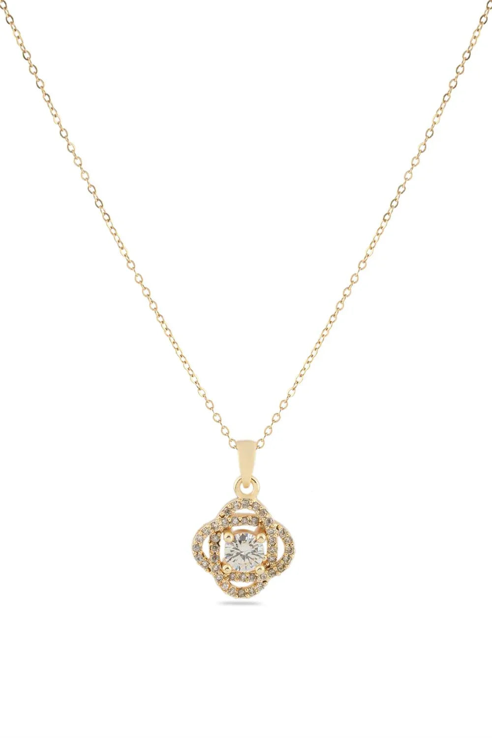 14k Gold Kaplama Zirkon Kolye 45 cm